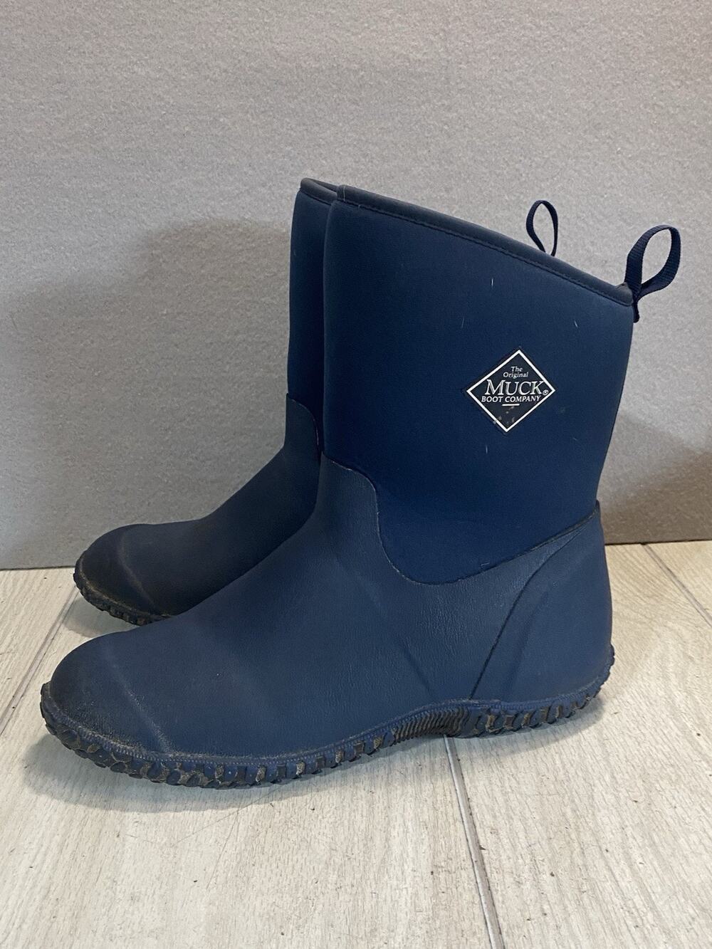 Muck Boots Blue Waterproof Muckster II Mid-Rise Rain Boots Womens 9